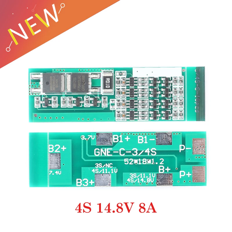 4S 8A Li-ion Lithium Iron Battery 18650 Protection Board Charger Charging Module 14.8V 8A PCB BMS Lipo Cell Module