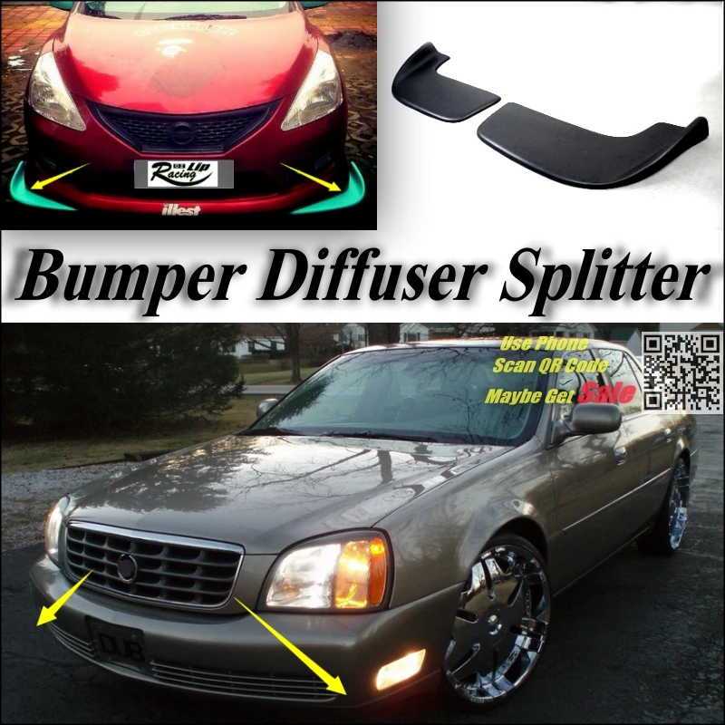 

Car Splitter Diffuser Bumper Canard Lip For Cadillac De ville Deville Tuning Body Kit Front Deflector Car Flap Fin Chin Change