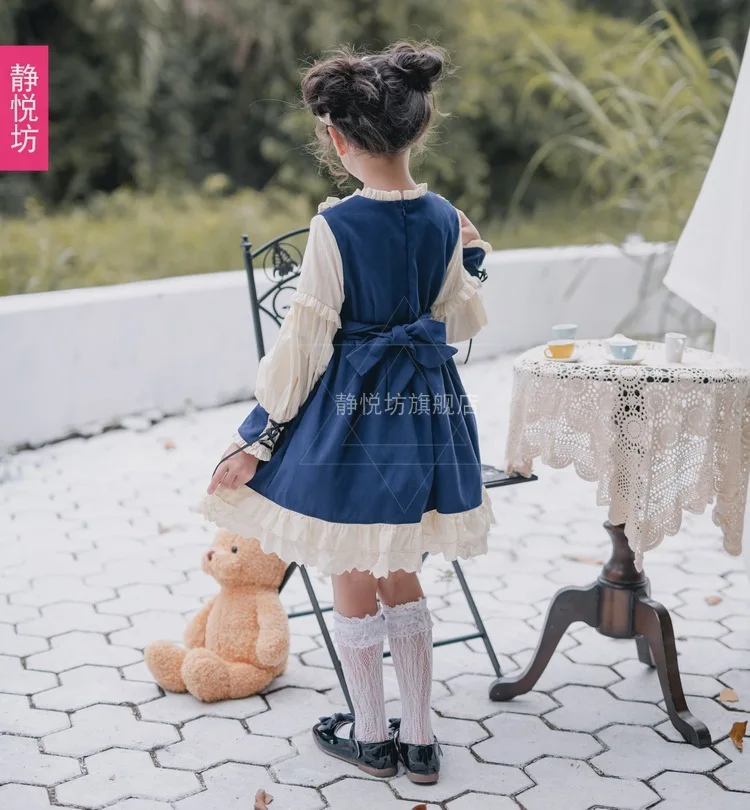 Abito da principessa a maniche lunghe spagnolo originale abito da bambina Lolita Daily Dress Girl Lolita Puff