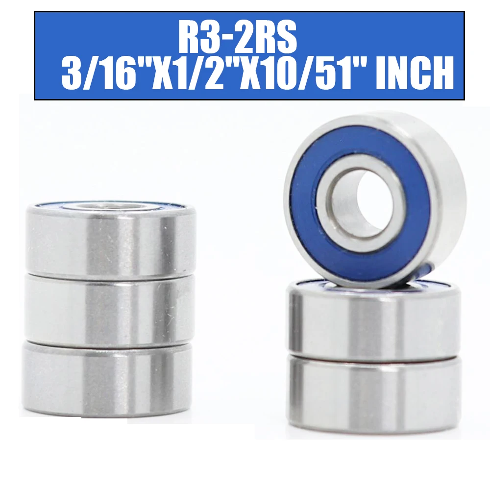 

FUSHI R3-2RS Bearings Blue Sealed Inch Size , ABEC-3 R3RS Shaft Ball Bearing R3 Parts For Hobby RC Car Truck , Pick of 6 Pcs