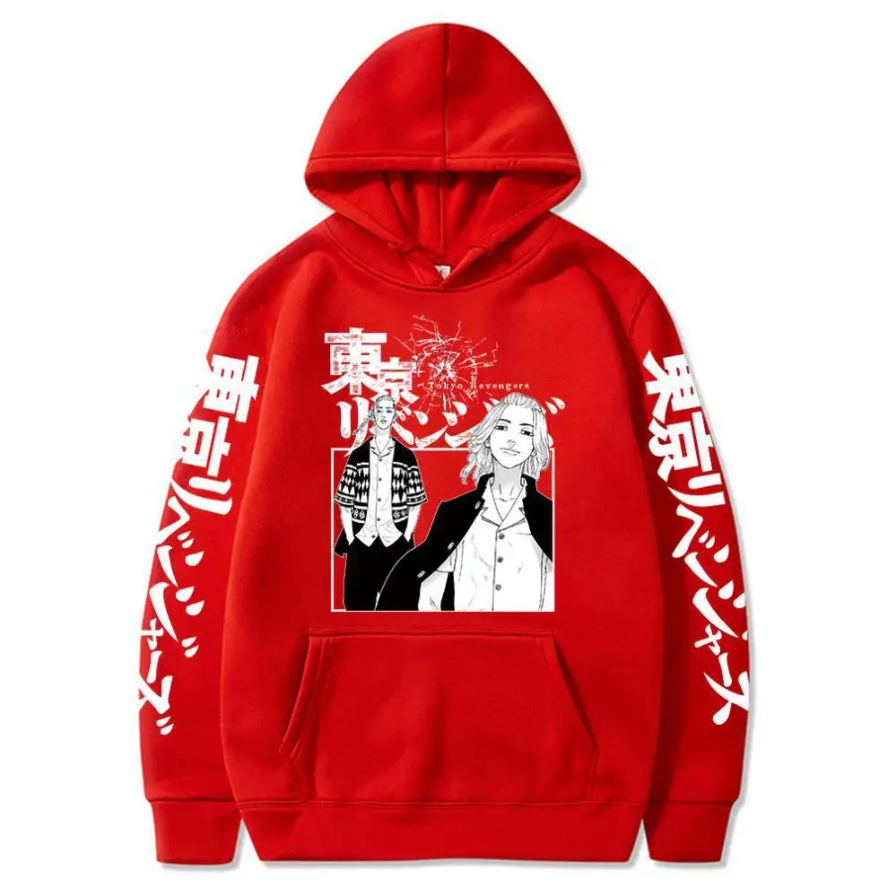 Sudadera con capucha de Anime para hombre y mujer, ropa de calle informal holgada con diseño de Anime de Los Vengadores Tokyo, Manjiro, holgada, de