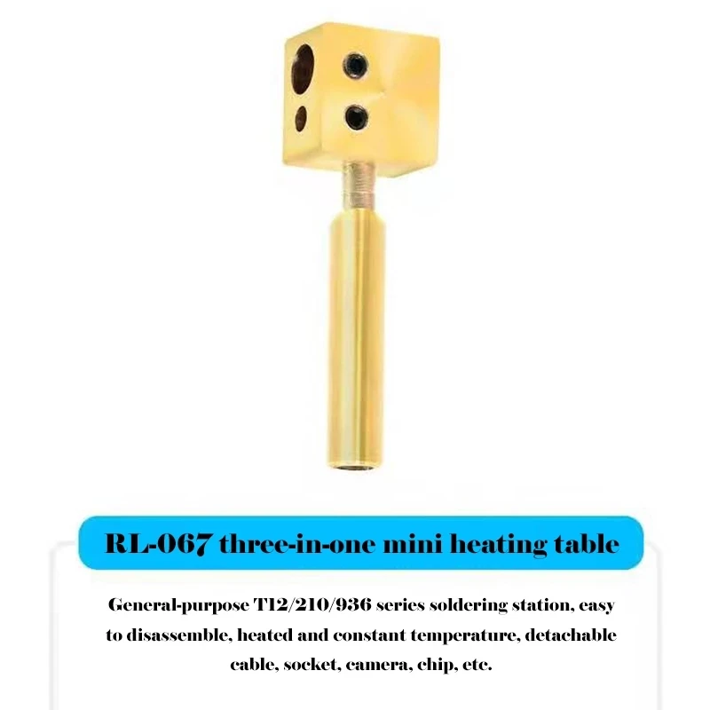 3 In 1 RL-067ทองแดงบริสุทธิ์ที่ถอดออกได้ Desoldering Solder ไฟฟ้า Solder เหล็กสำหรับ936/210/T12 Series Miniature Universal ความร้อนตาราง