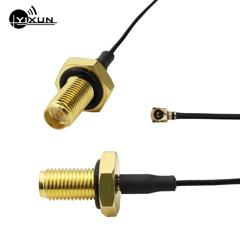 IPEX to SMA waterproof RF pigtail  RP SMA Female to IPX U.FL extension cable Coaxial extension cable with waterproof ring