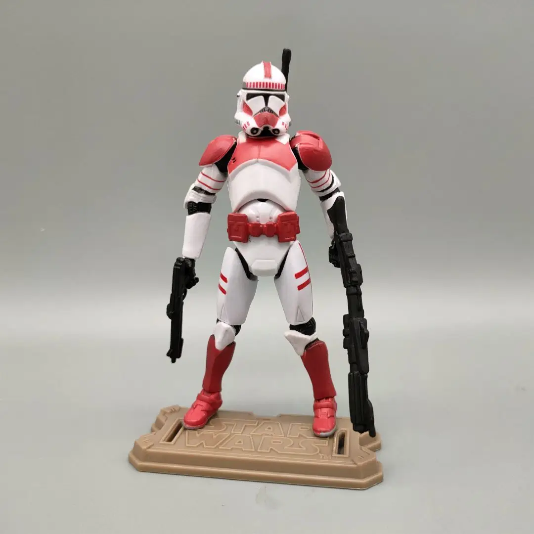 Lot of 5 Star Wars Republic ShockClone Trooper Red White Clone Trooper 3.75" Loose Action Figure view 4