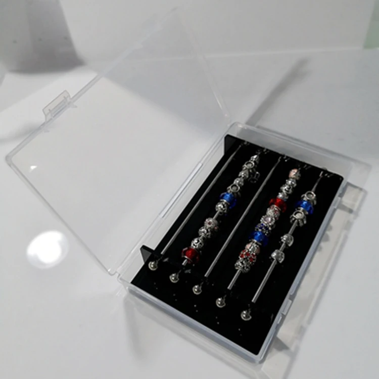 Acrylic Jewelry Charm Beads Storage Box for Trollbeads Bracelet Ring Holder Organizer Tray Diy Finding Display Stand Rack Case