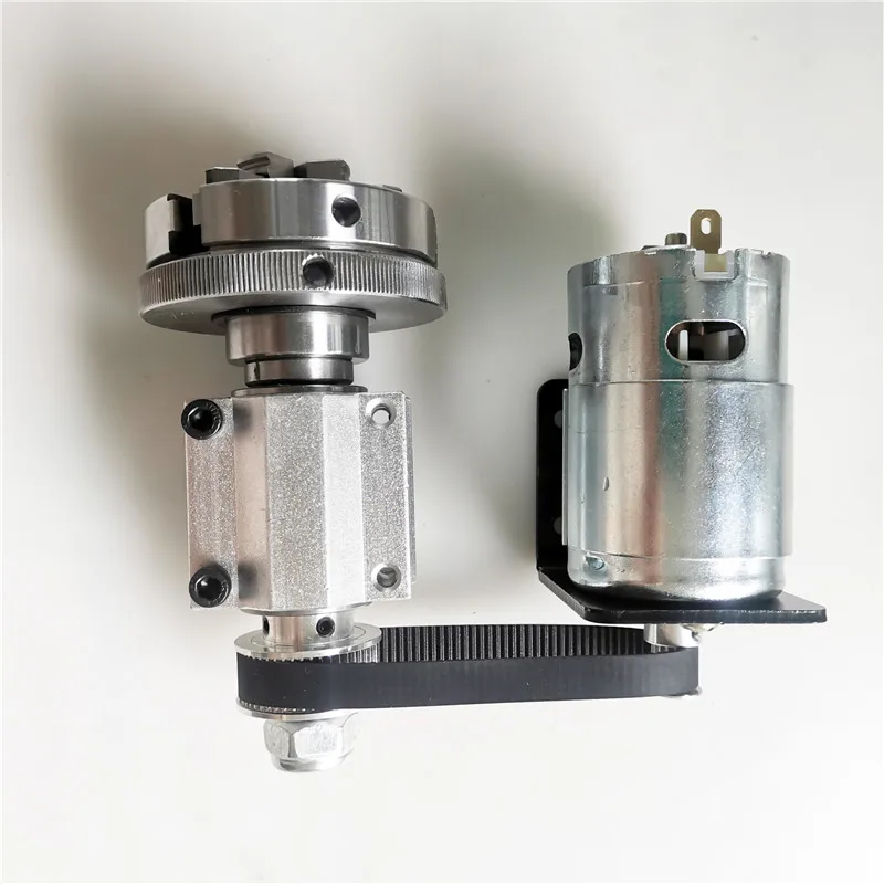 mini lathe woodworking beads machine spindle DIY lathe / bead machine 65 Three-jaw chuck spindle assembly