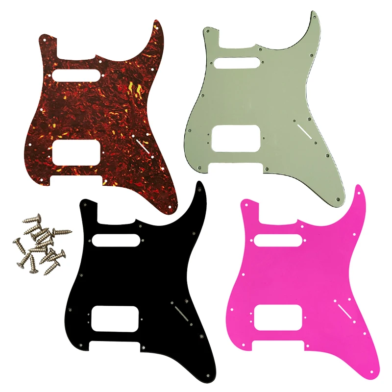 

Pleroo Custom Guitar Parts For 72'11 Screw Hole Standard St Deluxe Humbucker Hs Guitar Pickguard Scratch Plate No Control Knob