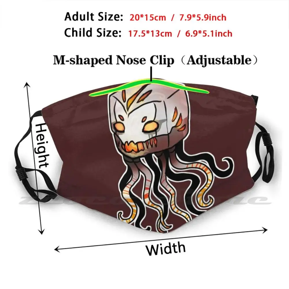 Angry Ghast Custom Pattern Washable Filter Pm2.5 Adult Kids Mask Ghast Games Videogames Cute