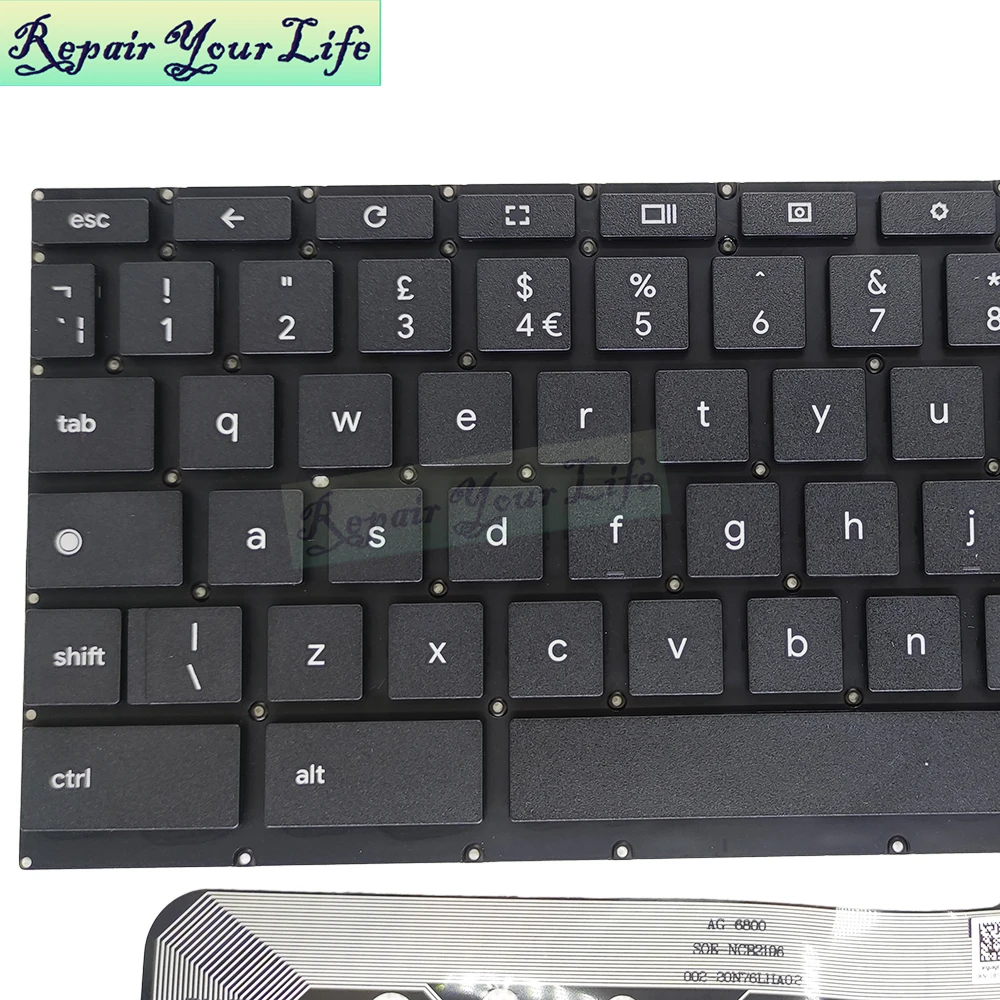 Imagem -03 - Genuíno Eua uk Inglês Teclado para Asus Chromebook Cx1 Cx1400 Flip 15.6 0knx05100uk00 0kn1-d81uk12 Cv1us12 2103us00 Novo Quente