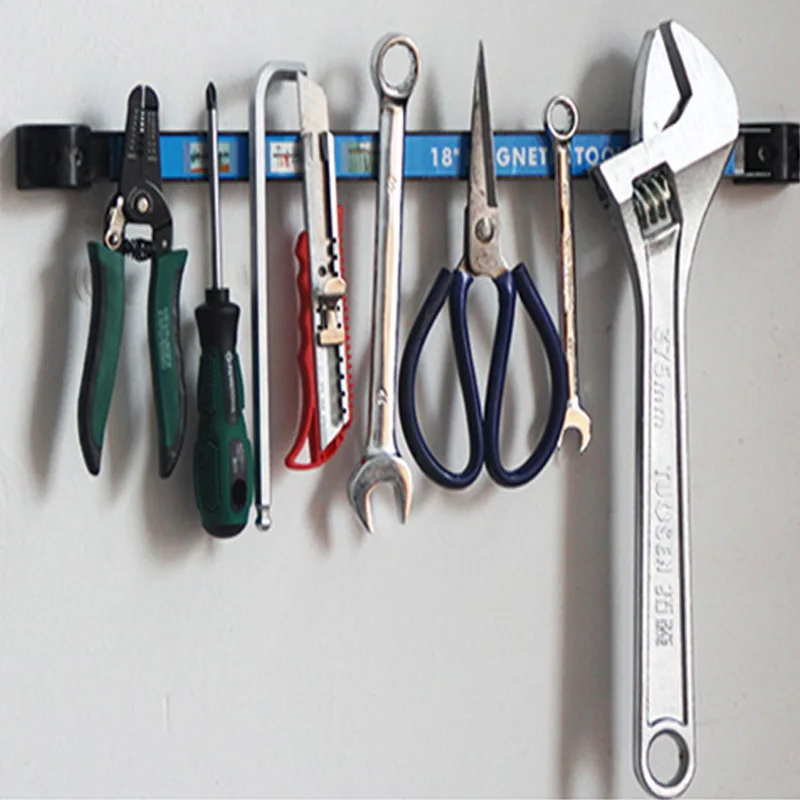 24" Magnetic Tool Holder Rack Strong Metal Magnet Storage Organizer Bar for Garage Workshop