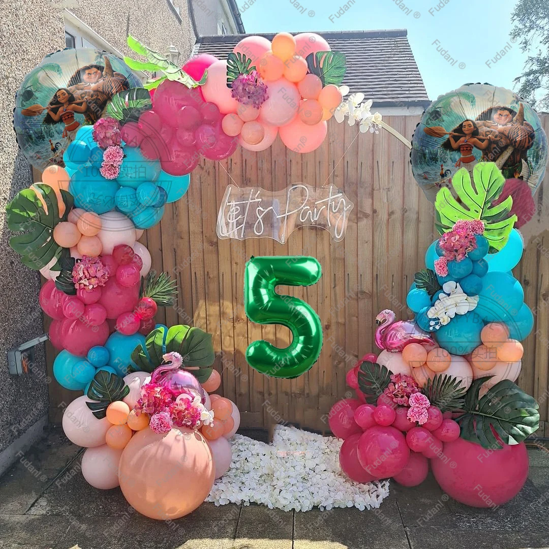 1set Moana Princess Balloons Garland Arch Kit For Kids Birthday Baby Shower Party Decors Age 1-9 32