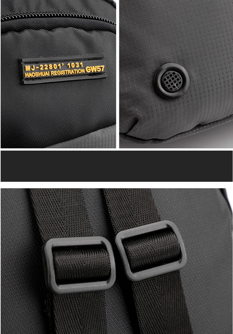 Männer Kleine Rucksack Rucksack Messenger Cross Body Brust Taschen Mehrzweck Military Reise Nylon Männlichen Mode Daypack Rucksack – Detail 14
