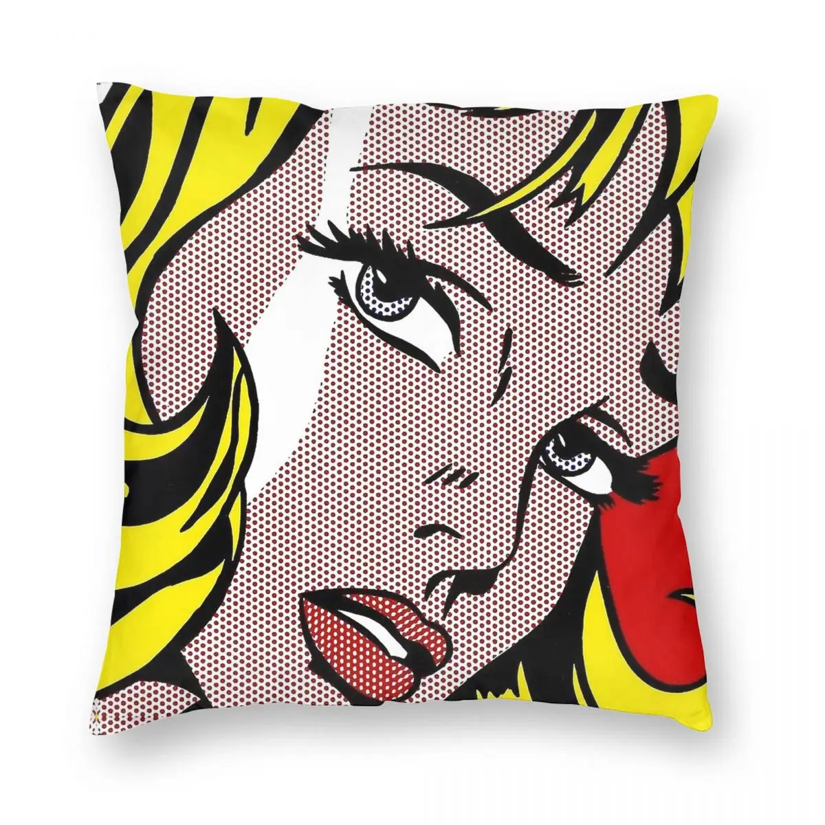 

Roy Lichtenstein Art Pop Art Aesthetic Pillowcase Polyester Linen Velvet Pattern Zip Decorative Home Cushion Cover