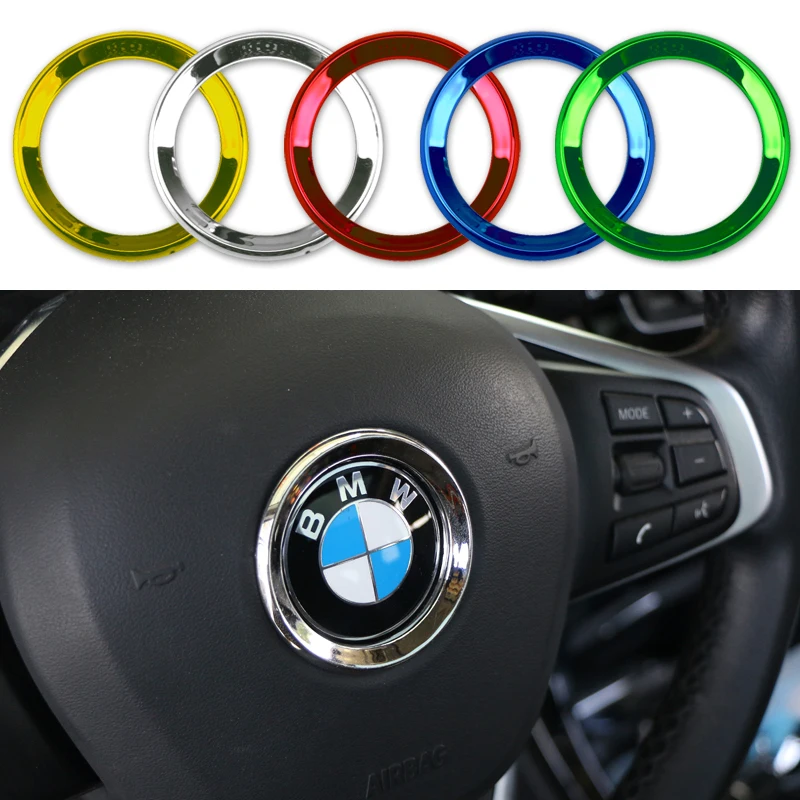 Car Steering Wheel Center Sticker Circle Cover Fit For BMW E60 E61 E62 E70 E87 E90 E91 E92 E93 Auto Decoration Ring Accessories