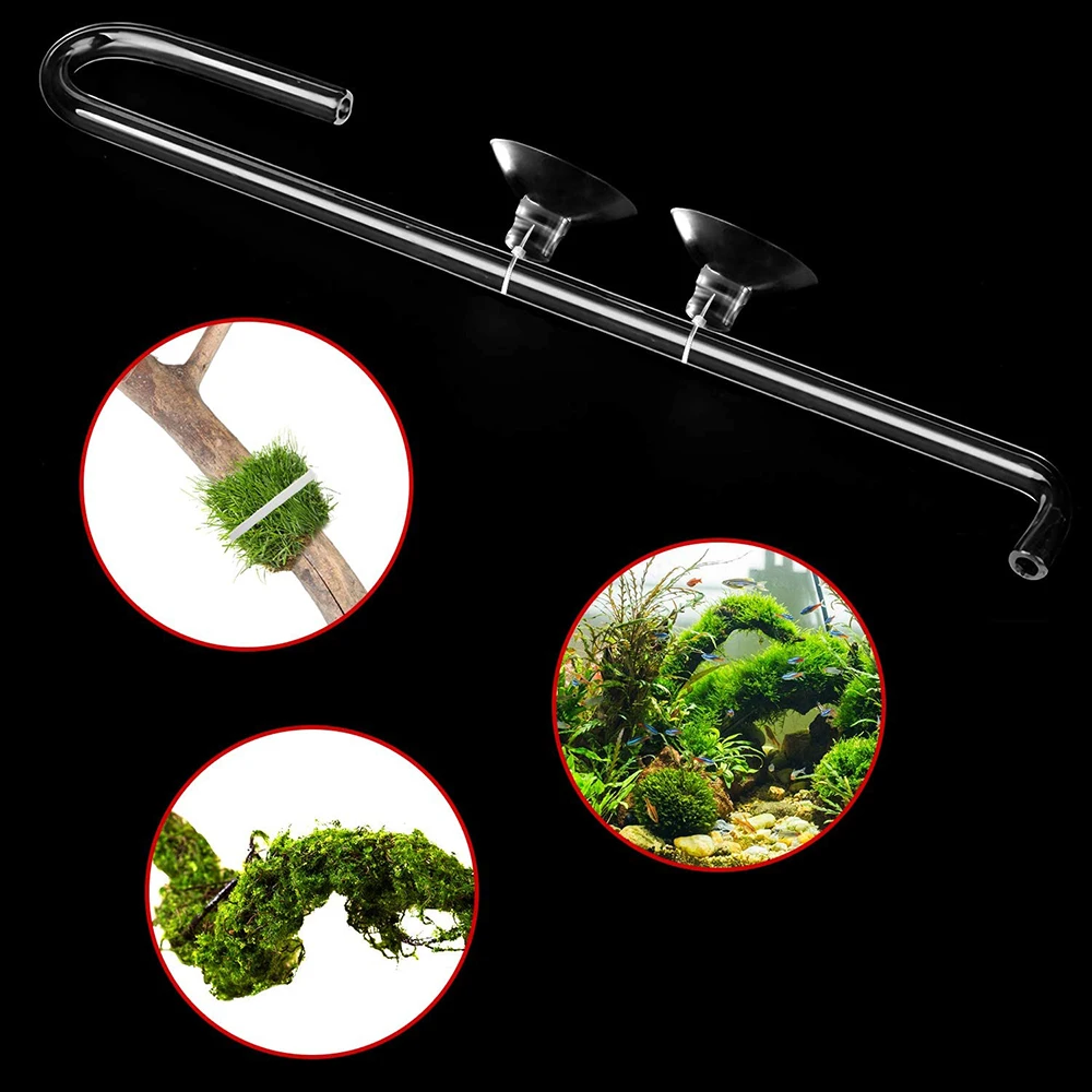 20Pcs Aquarium Suction Cups Fish Tank Clip Hooks with Adjustable Cable Ties for Plants Planter Binding Moss Nest