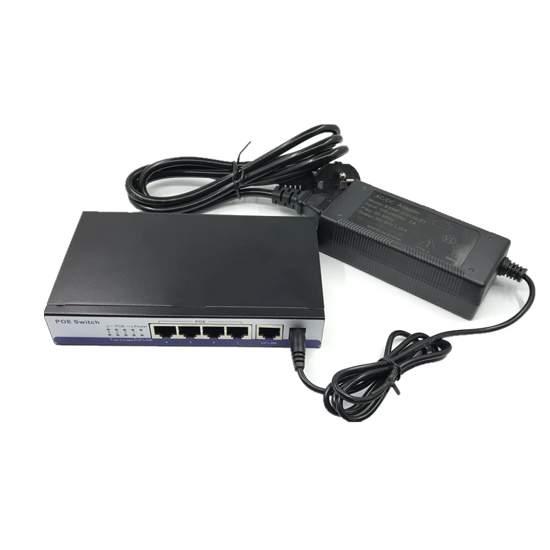 ANDDEAR-10/100 mbps rj45 interruptor poe 802.3af 8 poort voeding 15,5 w voor cámara ip nvr ip teléfono punto de acceso wifi interruptor de poe