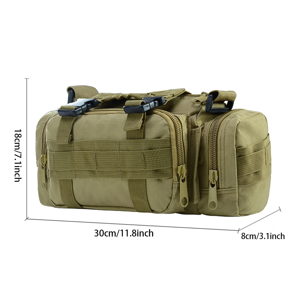 Molle Hiking Outdoor Waist Bags 900D Waterproof Oxford Climbing Shoulder Bags Military Tactical Camping Pouch Bag Mochila Bolsa