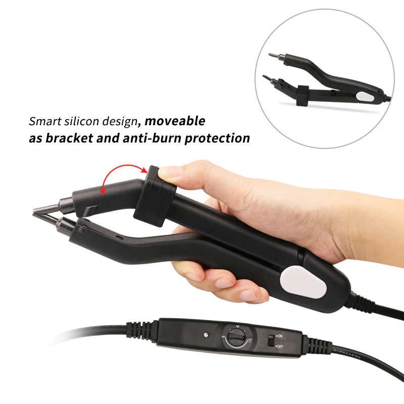 Heat Hair Connector Hair extensions tools extension tongs soldering iron with gift Fusion Iron Heat Hair Connectors Keratin Melt