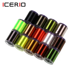 ICERIO 250Yards 75D High Tensile Fly Tying Thread Smooth Flat Lightly Waxed Nylon Tying Material For Tying Nymph Dry Wet Flies