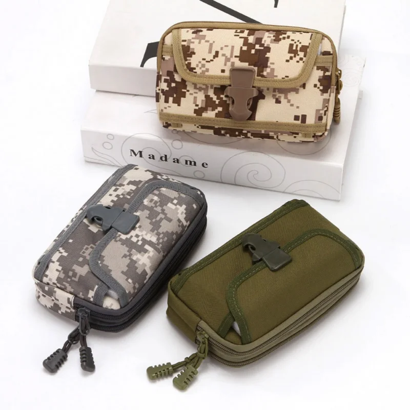 Camouflage Molle Bag Belt Waist Outdoor Wallet Purse Utility EDC For 6.5 Inch Phone Hunting