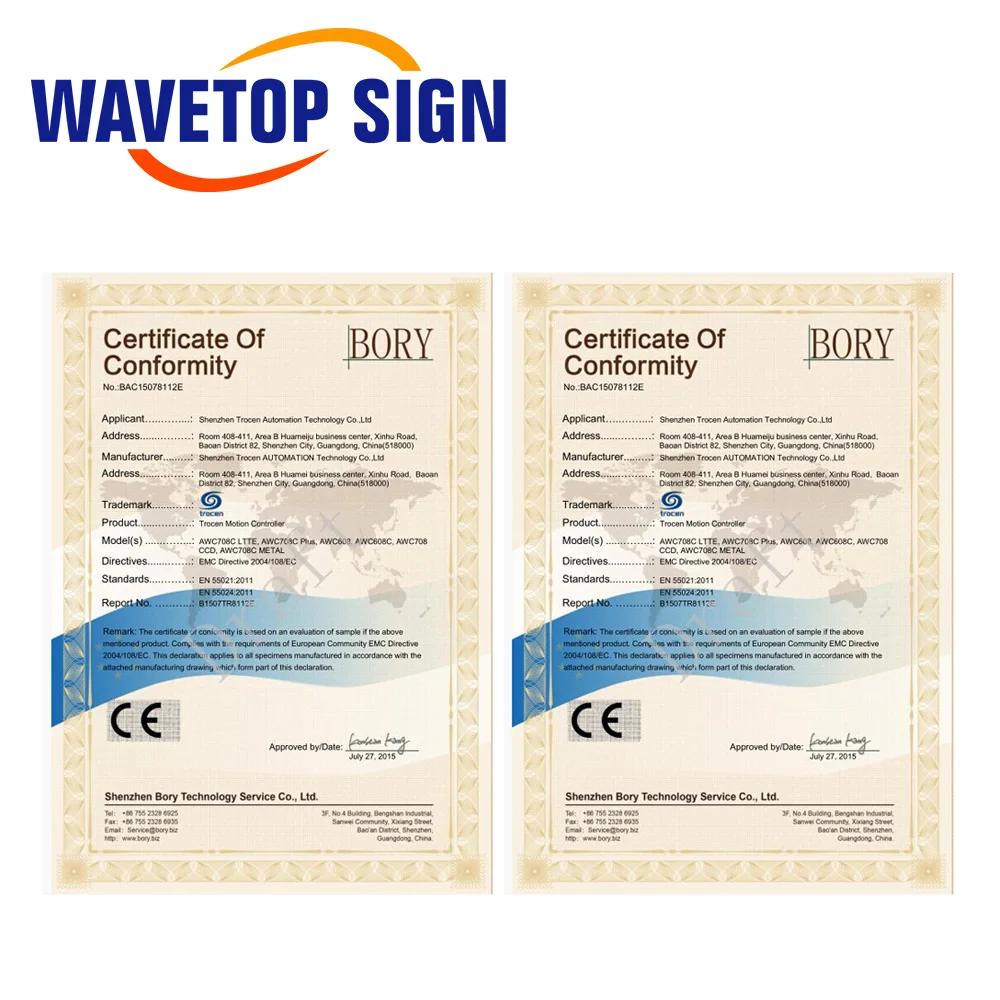 WaveTopSign Trocen Vibrating Knife Cutting Motion Controller TC-6832 Easy to Operate 7inch Touch Screen for CNC Vibrating Knife
