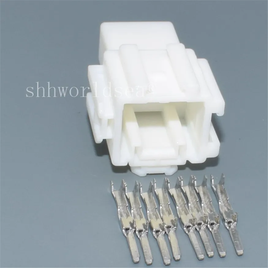 Shhworldsea 2/100 ชุด 8 pin สายไฟรถยนต์ปลั๊กพลาสติกเปิดผนึก Connector 7187-8847 7186-8847