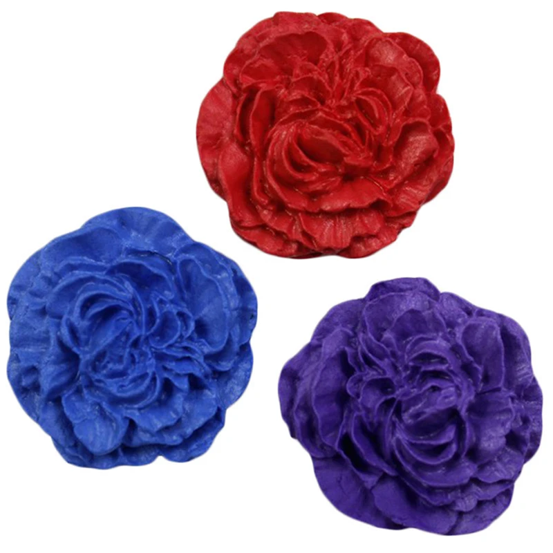 3 Grids Peony Flower Silicone Mold DIY Soap Candy Chocolate Mould Cake Decorating Tools