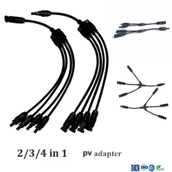 2/3/4 IN 1 connector pv Power Adapter Cable Line Solar Panel Adaprter Plug