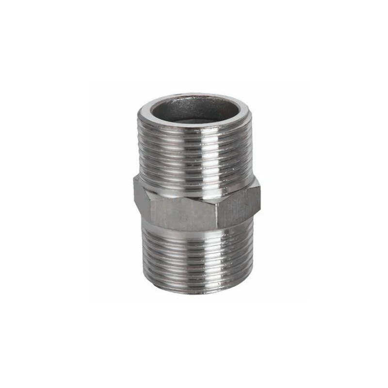 1/8'' - 2'' BSP Male Thread Equal Nipple 316 Stainless Steel Water Casting Pipe Fitting 316L Joint Coupling Connector