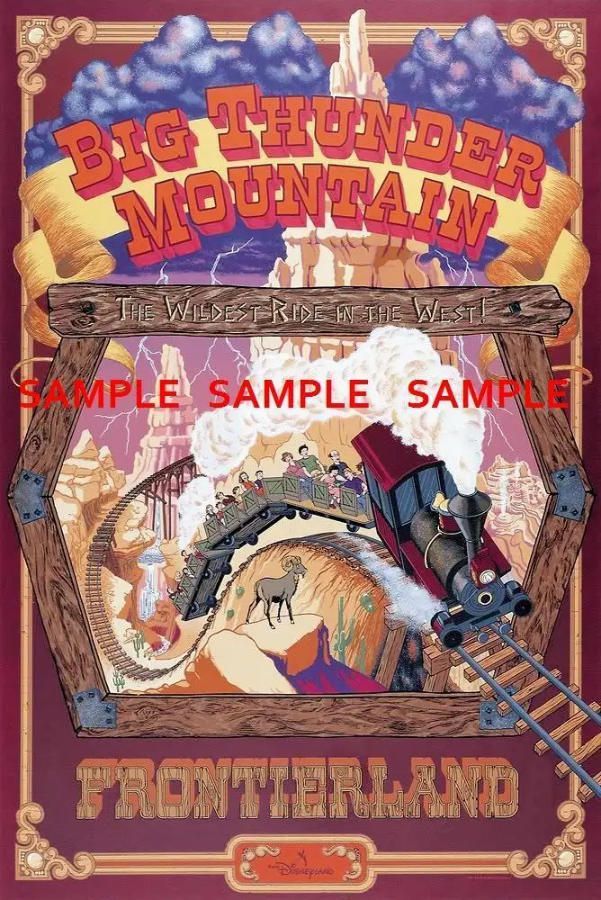 

Big Thunder Mountain Railroad Wall Sticker Silk Poster Art Light Canvas Home Decoration