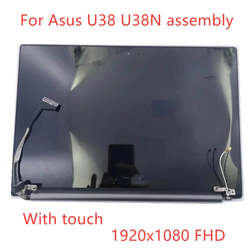 

New 13.3'' FHD 1920*1080 Laptop Lcd Display Touch Screen Digitizer Assembly Upper Half Parts With Frame For Asus U38 U38N