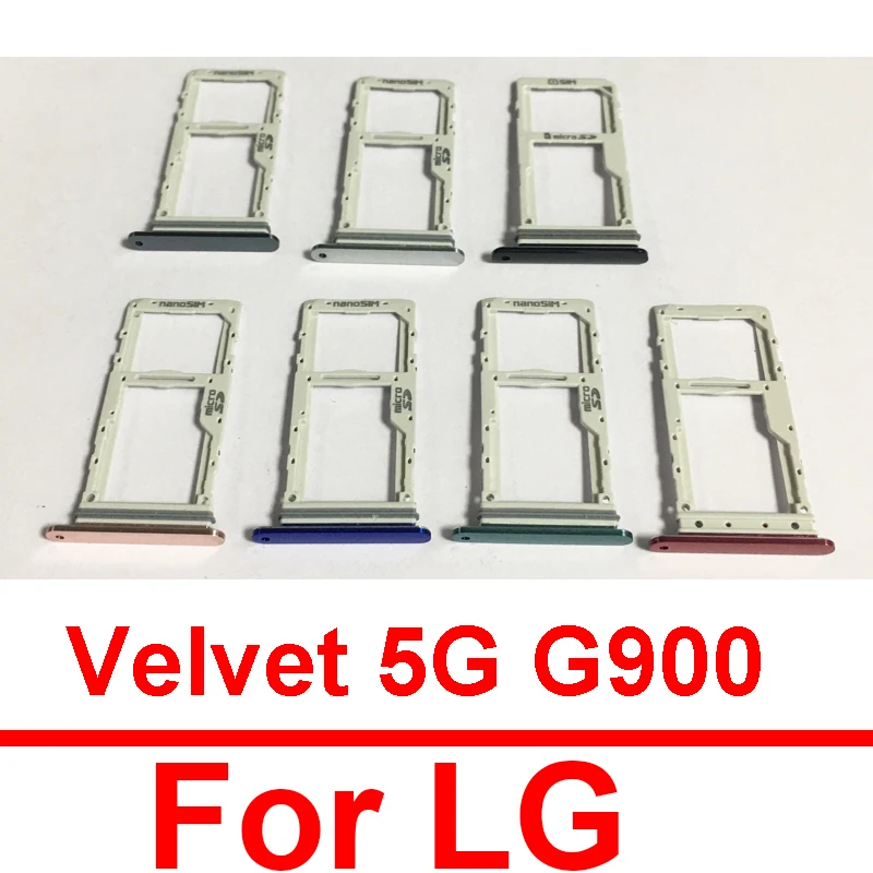 Sim Card Tray For LG Velvet 5G G900 SIM Card Holder Parts  Card Slot Socket Flex Cable Replacement Parts