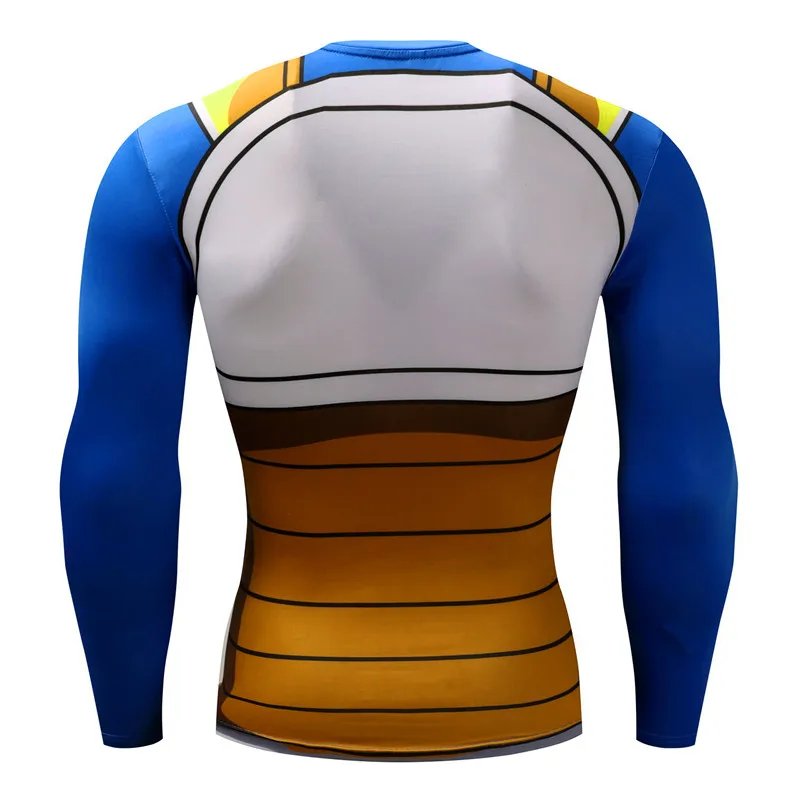 Anime 3D Printed T shirts Men Compression Shirts Fitness Quick dry Long Sleeve Tshirt Vegeta Cosplay Costume Tops Male clothing