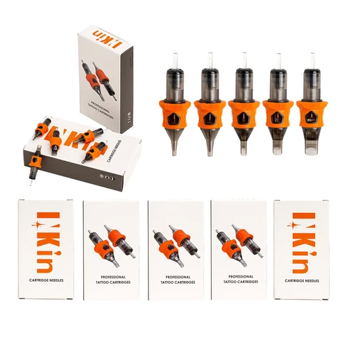 Imagen 2 del producto INKIN-cartucho de silicona para tatuaje, kit de agujas desechables de varios tamaños, cubiertas RL, RS, MC, M1, suministro de 80 Uds.
