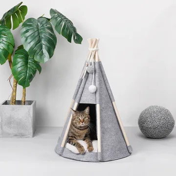 

Felt Tent, Warm Winter Cat Tent, Enclosed Pet Home Nest, Cat Bed, Cat House, Pet Supplies Dog Bed