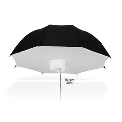 Selens Lightweight 101cm Photography Flash Translucent Soft Lambency Umbrella Silver Black Nylon Material Aluminum Shaft