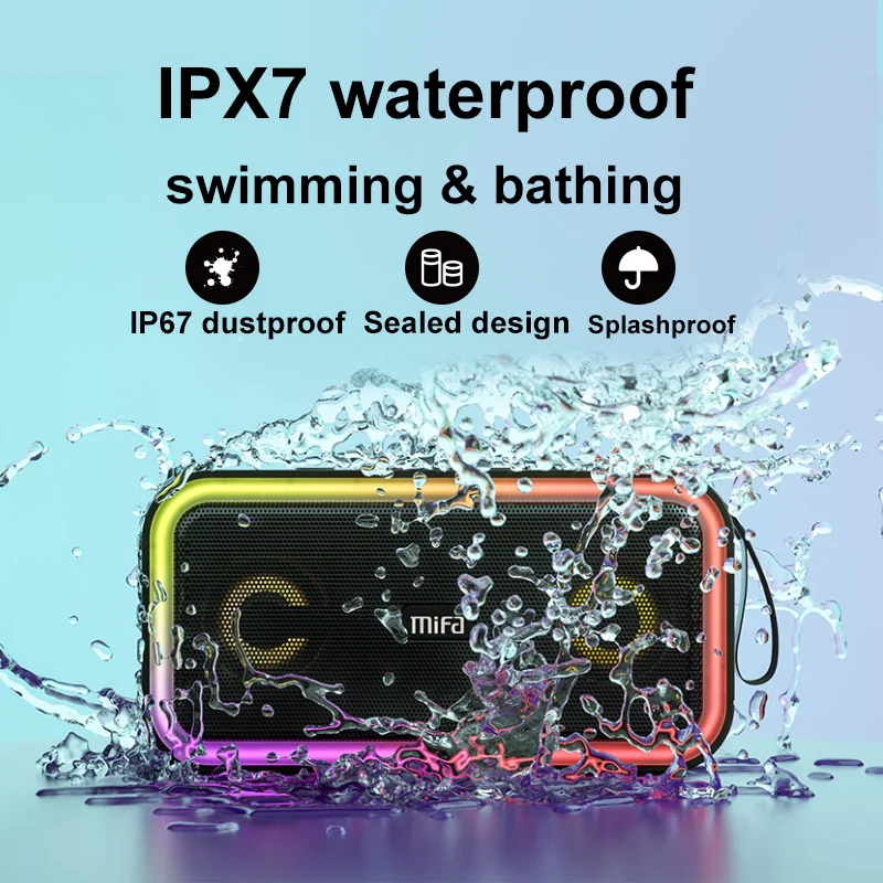 Altoparlante Bluetooth mifa F60 40W con potenza in uscita con amplificatore classe D altoparlante Hifi per bassi eccellenti, IPX7 impermeabile