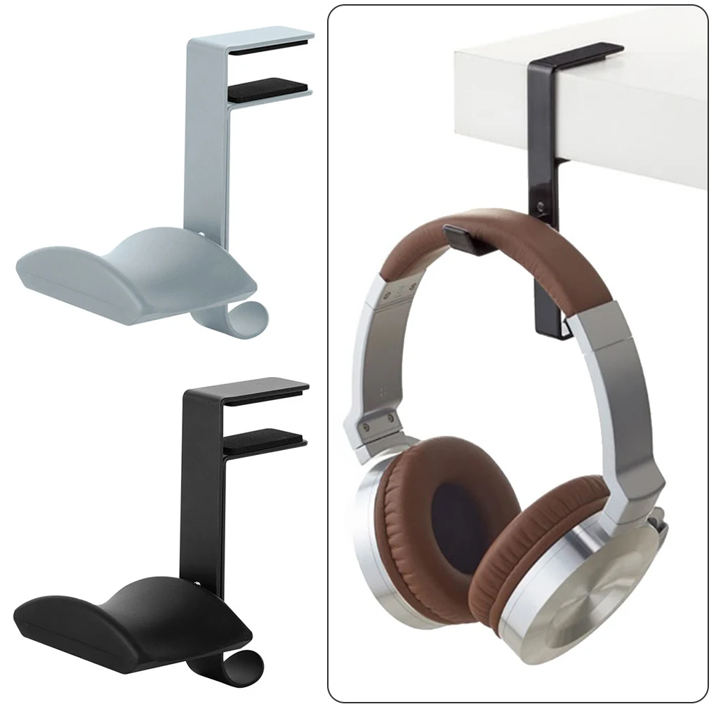 2024 New Desk Mount Universal Office Hanger Gaming Headphone Stand Bracket Display Rack Headset Holder Space Saving Table Clamp