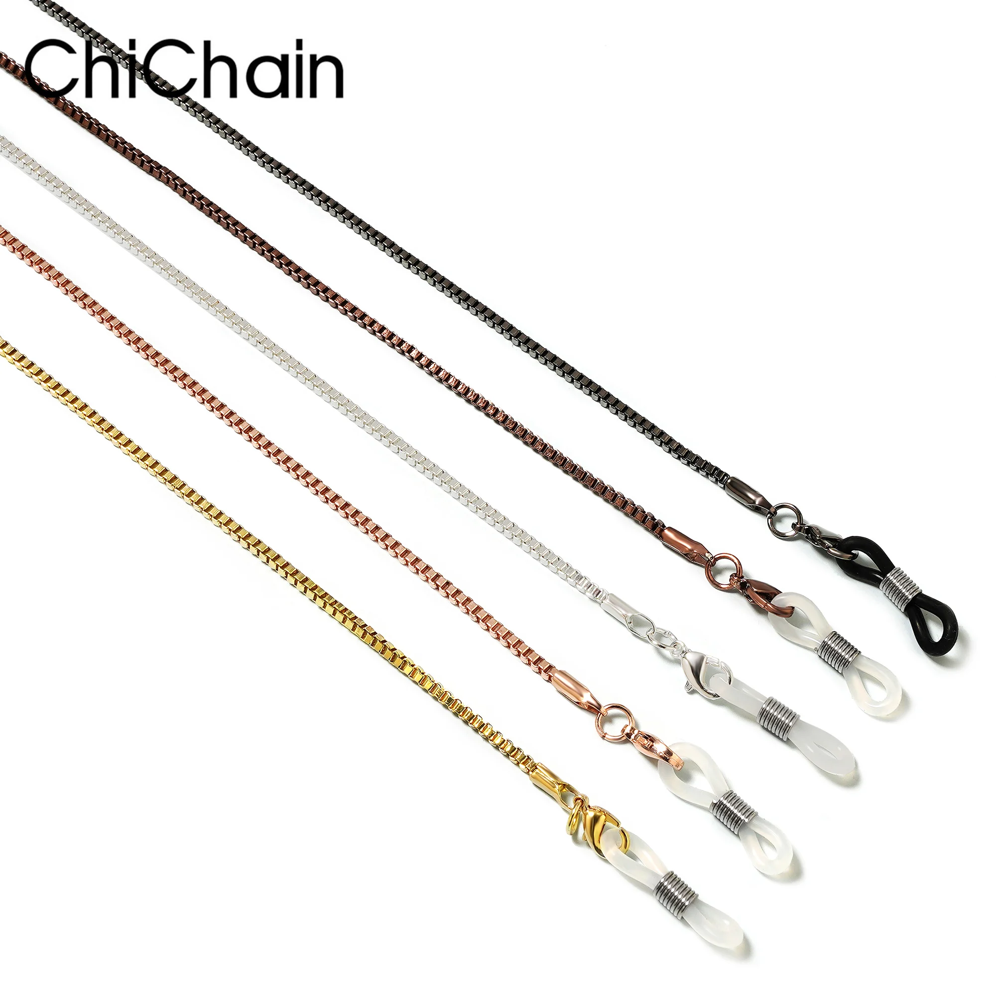 Retail Nice Metal eyeglasses chain eyewear glasses sunglasses cord holder 4 different colors