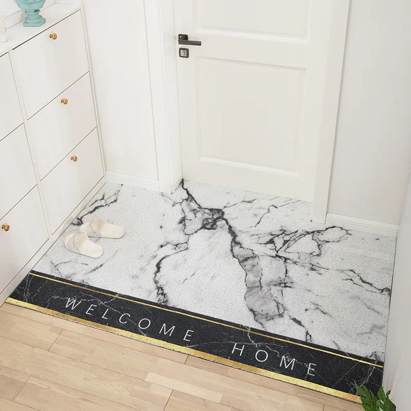 Dust-proof Door Mat Carpet Freely Cuttable Custom Kitchen Mat Bathroom Mat PVC Anti-slip Home Hallway Entrance Large Mats Carpet