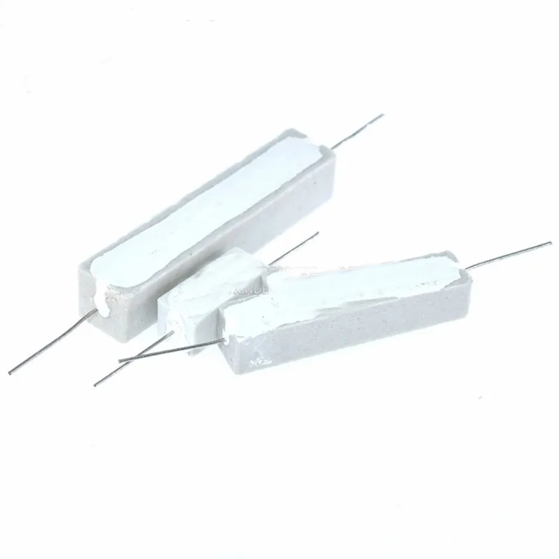 시멘트 저항 0.1R, 0.5R, 5R, 10R, 15R, 20R, 100R, 로트당 10 개, 5W, 10W, 20W