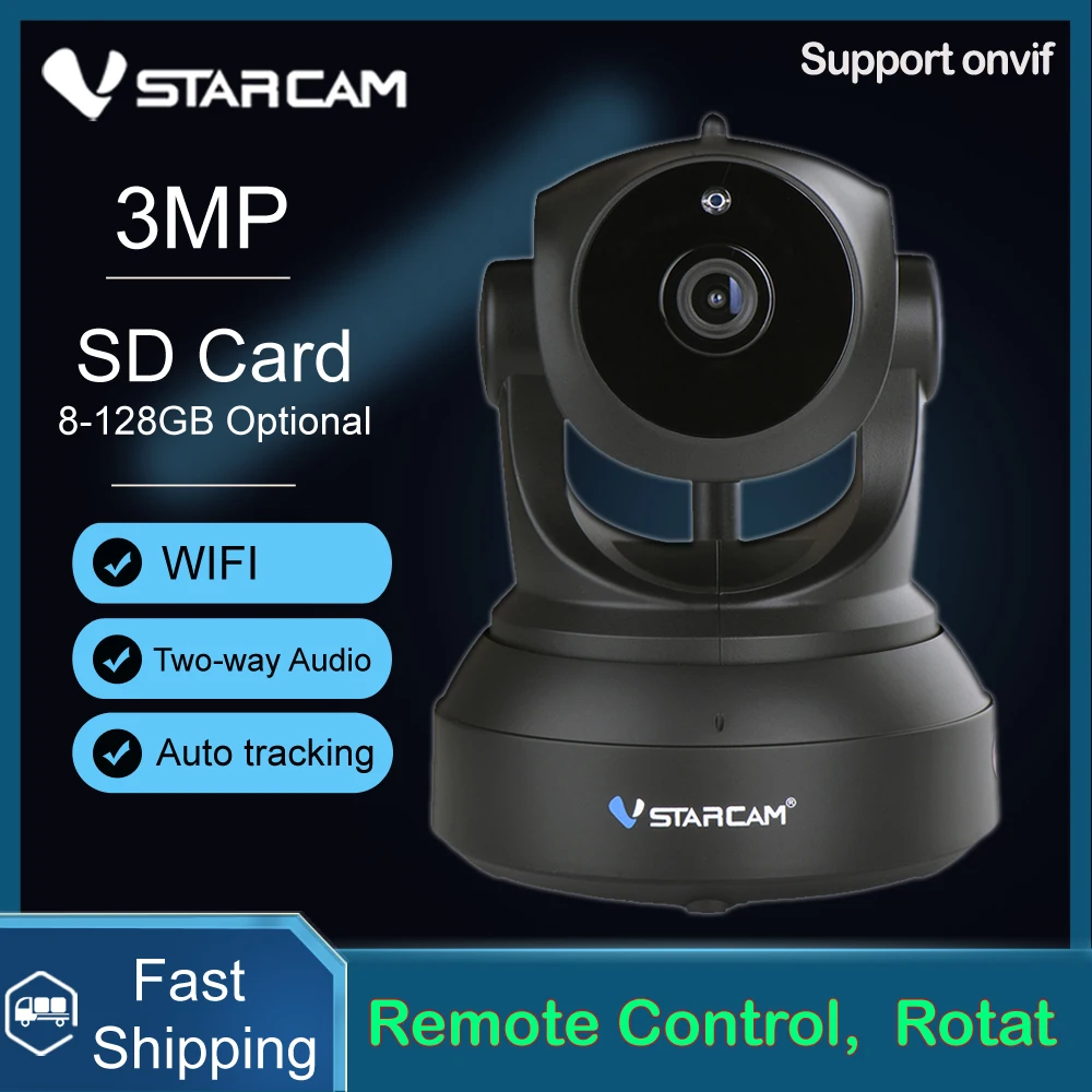 VStarcam C24S 3MP 1296P HD Security IP Camera Wifi Camera Human Track Night Vision Video Network CCTV Baby Monitor