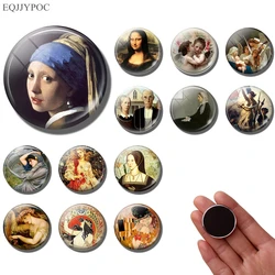 Johannes Vermeer's Masterpiece Art: Girl with Pearl Earrings Fridge Magnet Mona Lisa Leonardo Da Vinci Art Magnetic Refrigerator