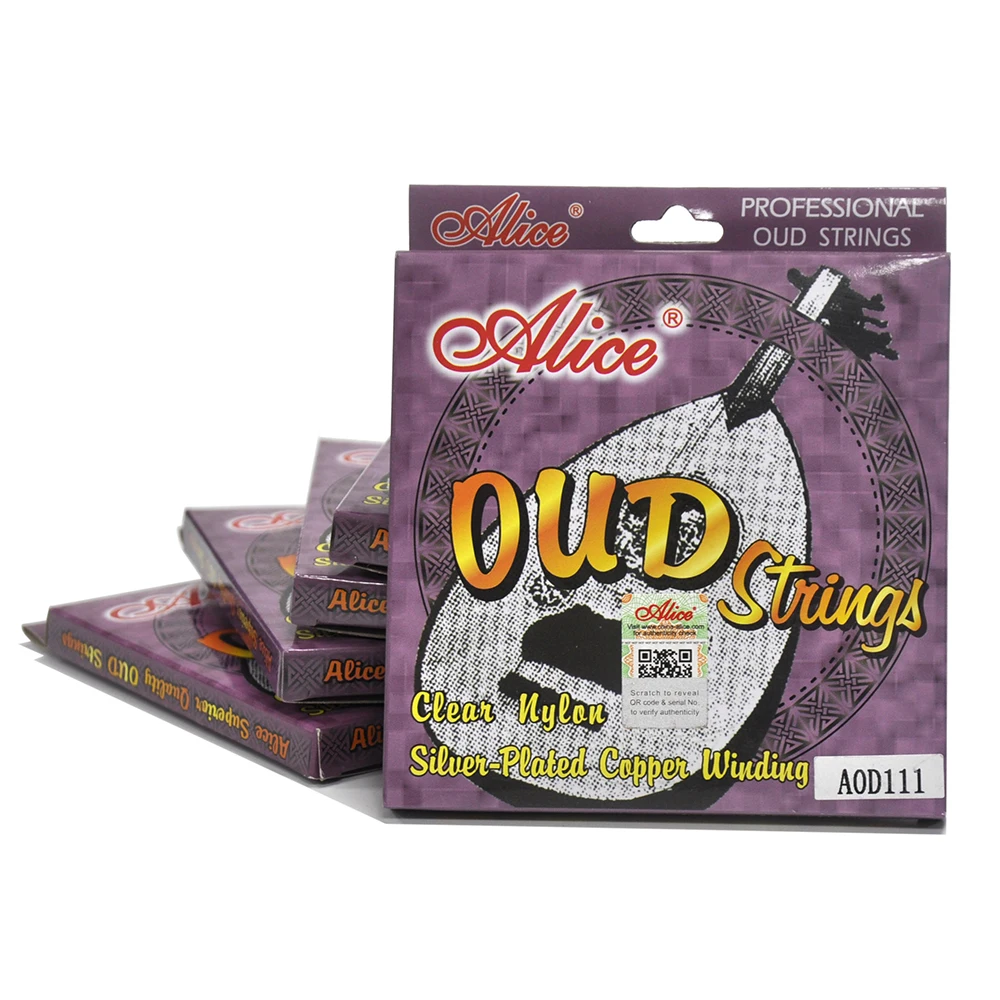 

5 Sets Alice AOD111 OUD Strings Clear Nylon Silver-Plated Copper Wound for 11-String Oud