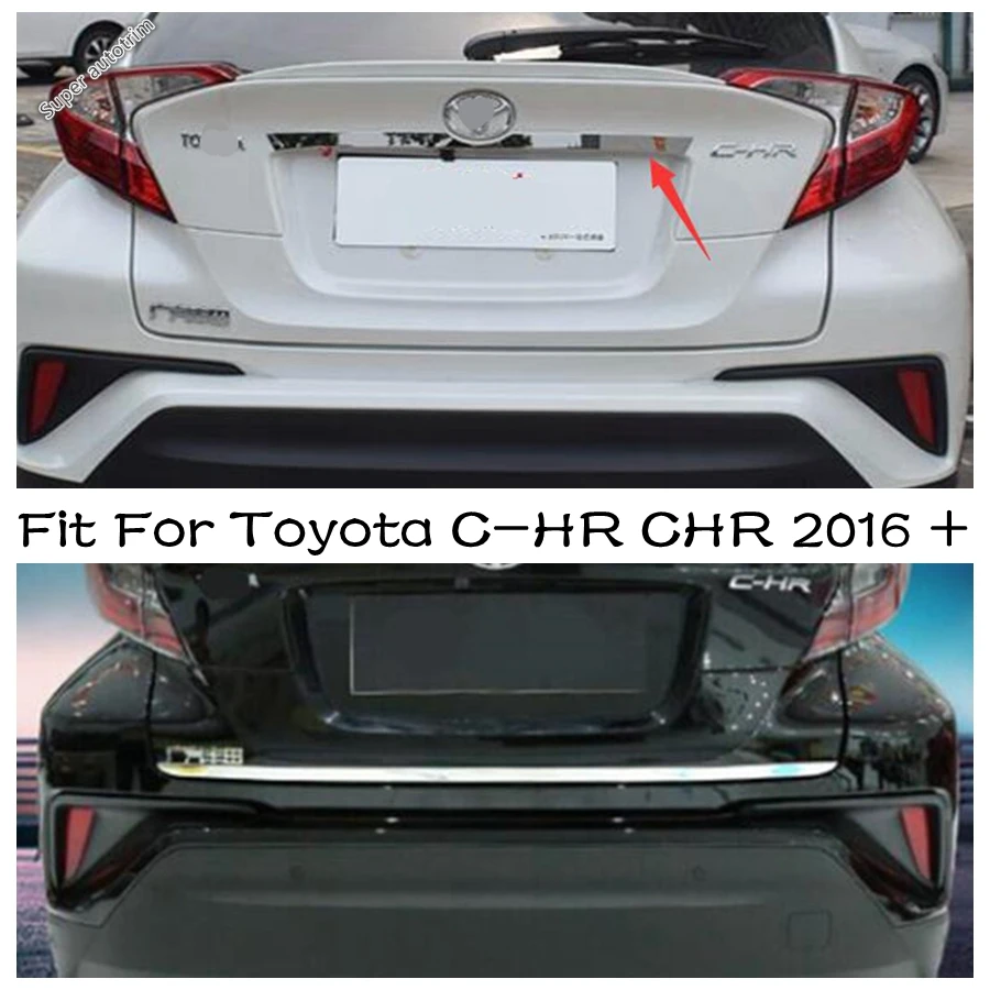 Rear Tail Upper Trunk Streamer Decor Strip Molding Cover Trim Stainless Steel For Toyota C-HR CHR 2016 - 2022 Exterior Accessory