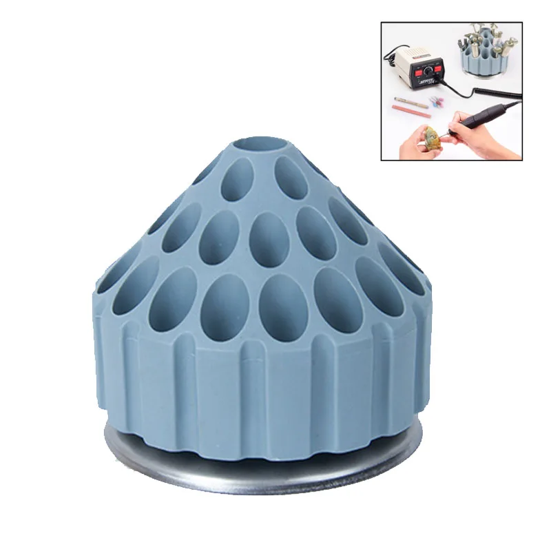 35holes Jade Carving Tool Storage Box Reinforced Plastic Tool Box Tool Parts Box Grinding Needle Box