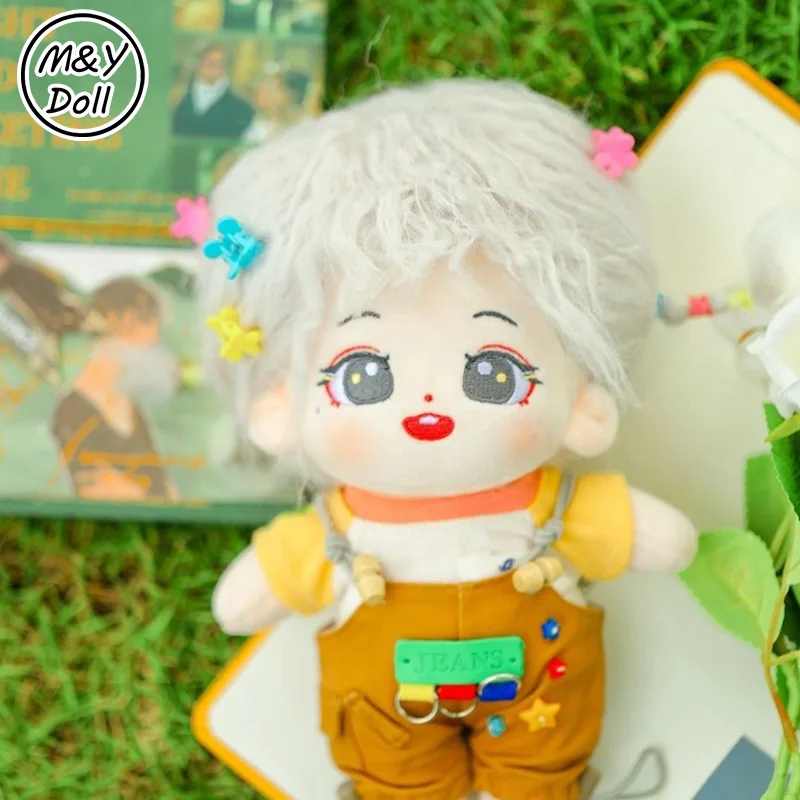 

20cm Plush Idol Dolls Gong Jun Simon TV Word of Honor Zhang Zhehan Cute White Curly Hair Doll Accessories Birthday Gift