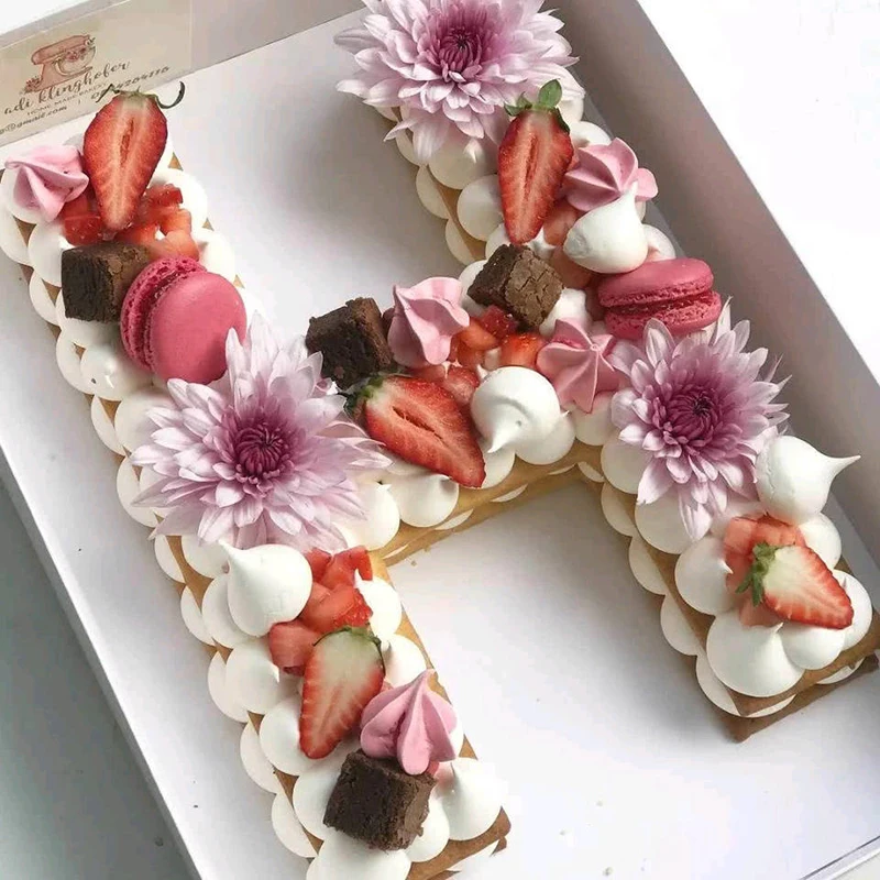 1 Set Food Grade PET Alphabet Cake Molds Cookie Chocolate Pastry Decorating Baking Mould DIY Birthday Cake Fondant Tool