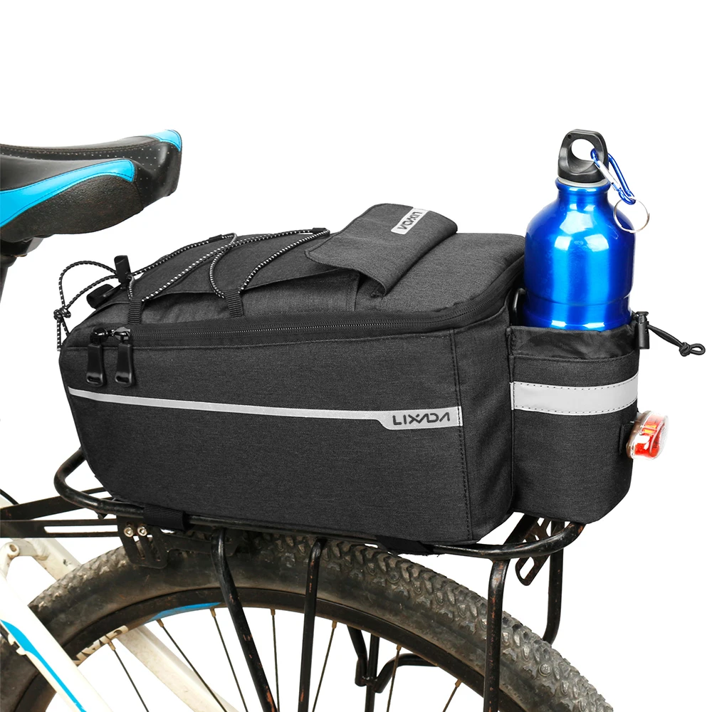 Lixada Insulated Trunk Cooler Bag Cycling Bicycle Rear Rack Storage Luggage Bag Reflective MTB Bike Pannier Bag Shoulder Bag New