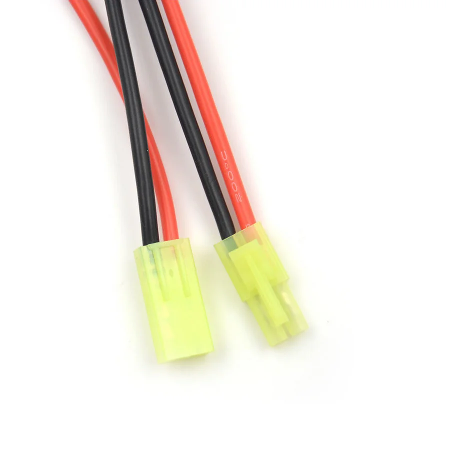 Mini Tamiya macho hembra Pigtail conector adaptador de enchufe con 18awg 10cm Cable de silicona estañada para RC cargador de batería de coche